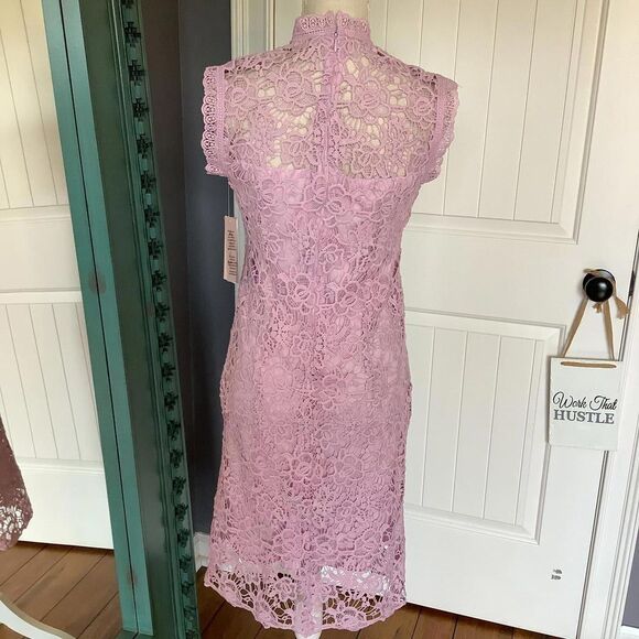 NWT Nanette Lepore Beautiful Sugar Plum Floral Lace Dress - Picture 5 of 8